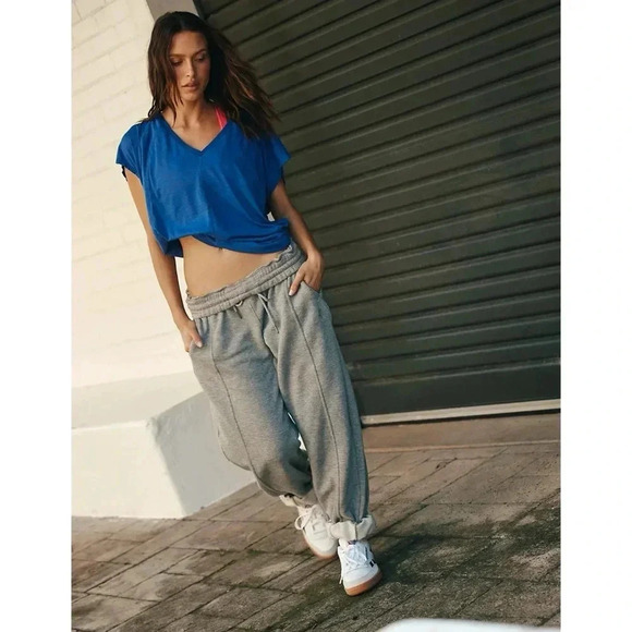 NWT Free People Sprint To The Finish Pants Sweatpants Joggers Baggy FP Movement - Picture 4 of 14